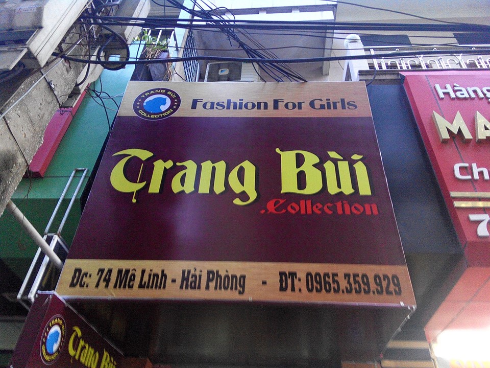 Thiết kế, thi công biển quảng cáo Shop thời trang Trang Bùi