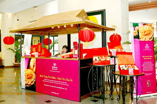 Thi công gian hàng bán bánh trung thu đẹp tại Hải Phòng