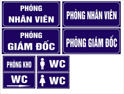 Thiết kế, làm biển chức danh, biển phòng ban bằng mica tại Hải Phòng